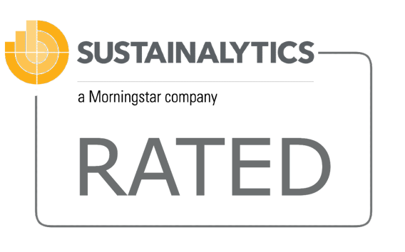 Logo Sustainalytics una empresa calificada por Morningstar