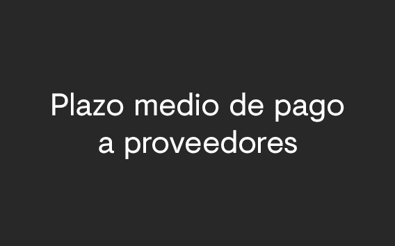 Plazo medio de pago a proveedores